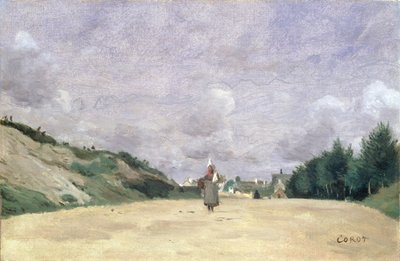 Una strada in Normandia, c.1860-65 da Jean Baptiste Camille Corot